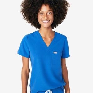 XXS Figs Catarina Scrub Top - Royal Blue